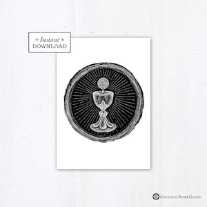 Body and Blood of Christ Catholic First Communion Card, Download, Printable Card 5x7, Catholic Greeting Card First Communion Eucharist