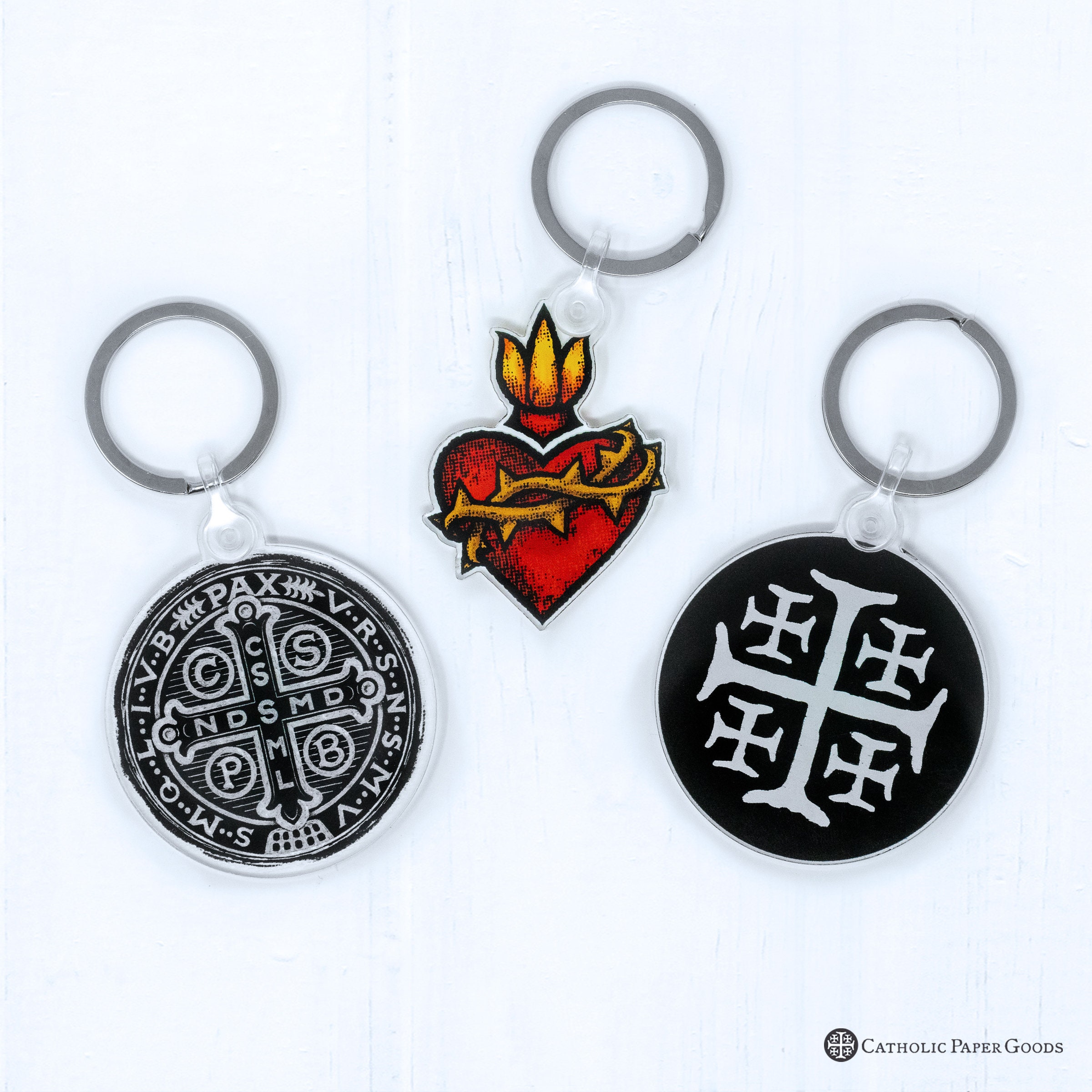 Catholic keychains best sale