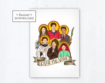 Young Saints Art Print: Saint Squads Catholic Confirmation Gift (PDF)