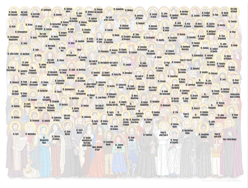 All Saints Frameable Art Print, All Saints Day Decoration, Instant Download, Downloadable PDF 8"x10" All Saints Day Party image 3
