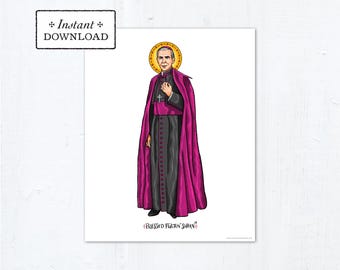 Blessed Fulton Sheen Frameable Art Print - Instant Download - DIY Downloadable PDF 8"x10"