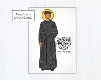 Venerable Augustus Tolton Card & Art Print: Catholic Confirmation Gift (PDF)