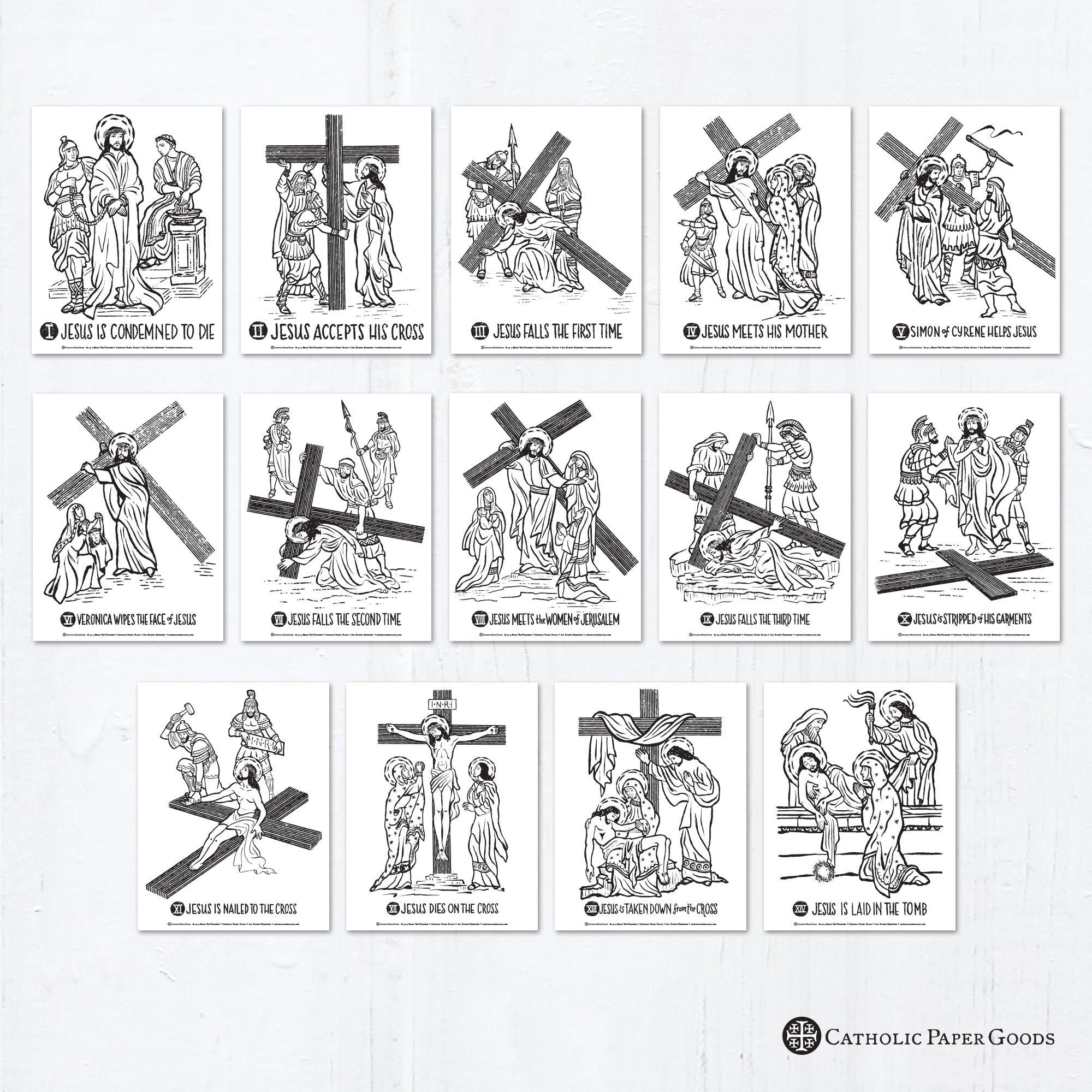 Stations of the Cross Large Coloring Book by Ms A s Place