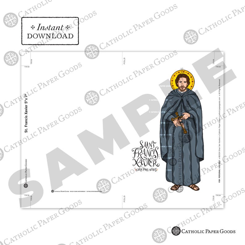 Saint Francis Xavier Art Print: Catholic Confirmation Gift (DIY PDF) - Etsy