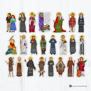 Catholic Saints 4 Inch Individual Die Cut Vinyl Stickers Peel &amp; Stick ...