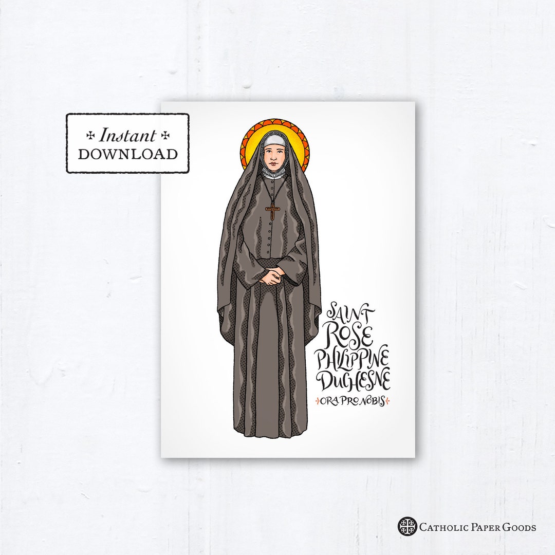 Saint Rose Philippine Duchesne Card, Art Print, Instant Download, PDF ...