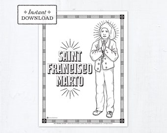 Saint Francisco Marto, Catholic Coloring Page Our Lady of Fatima Catholic Saints Printable Coloring Page