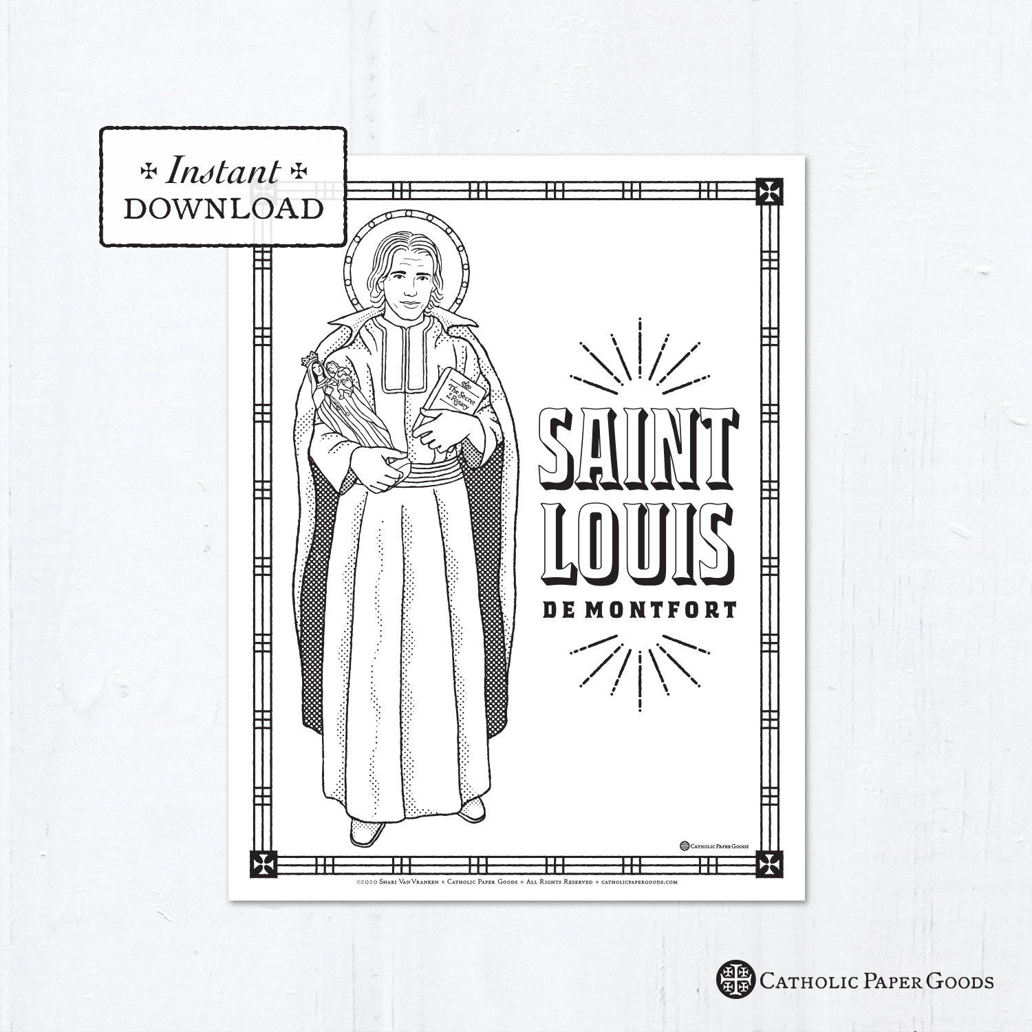 Saint Louis - Catholic Coloring Page