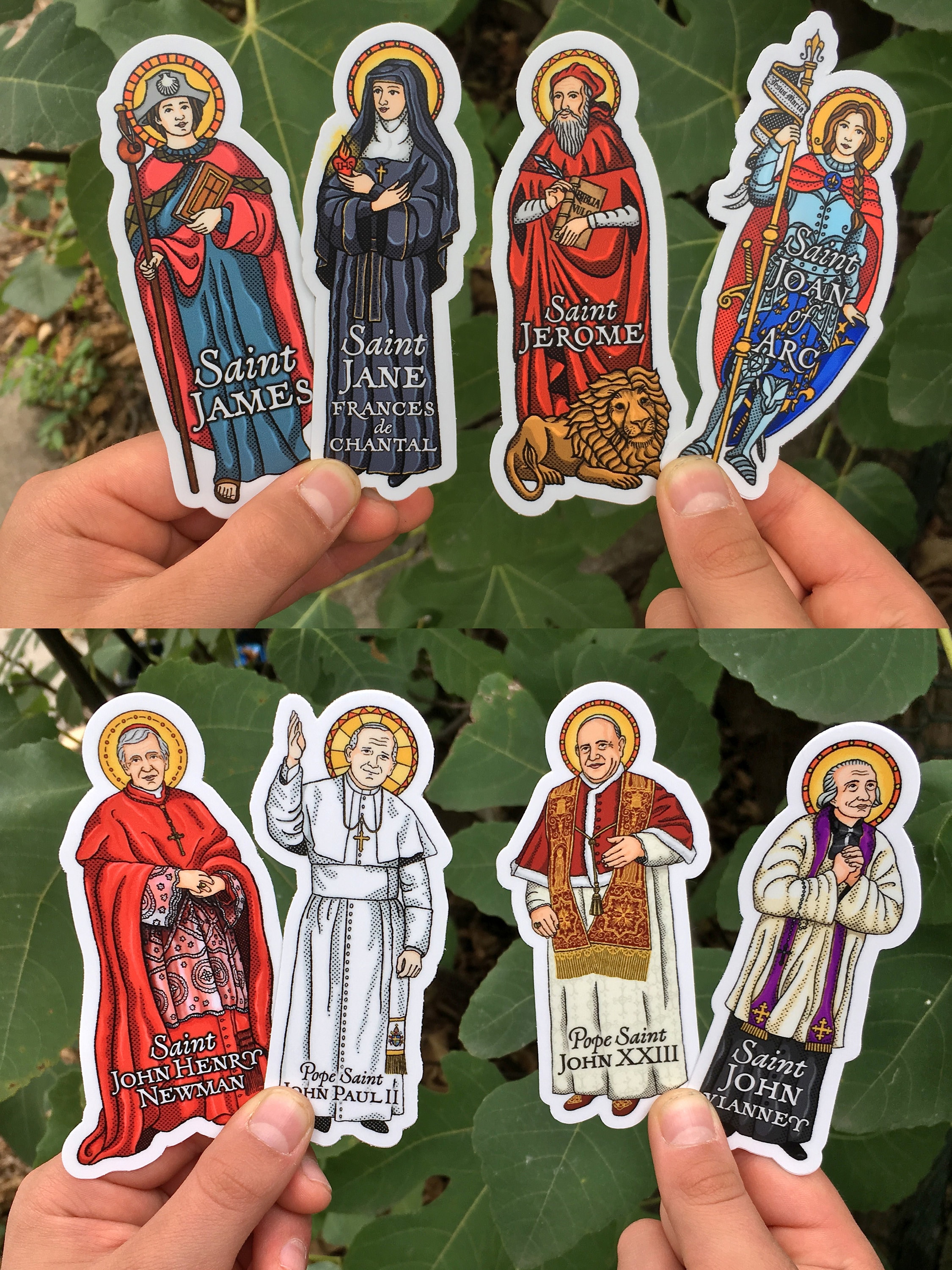 Catholic Saints 4 Inch Die Cut Vinyl Stickers Peel & Stick