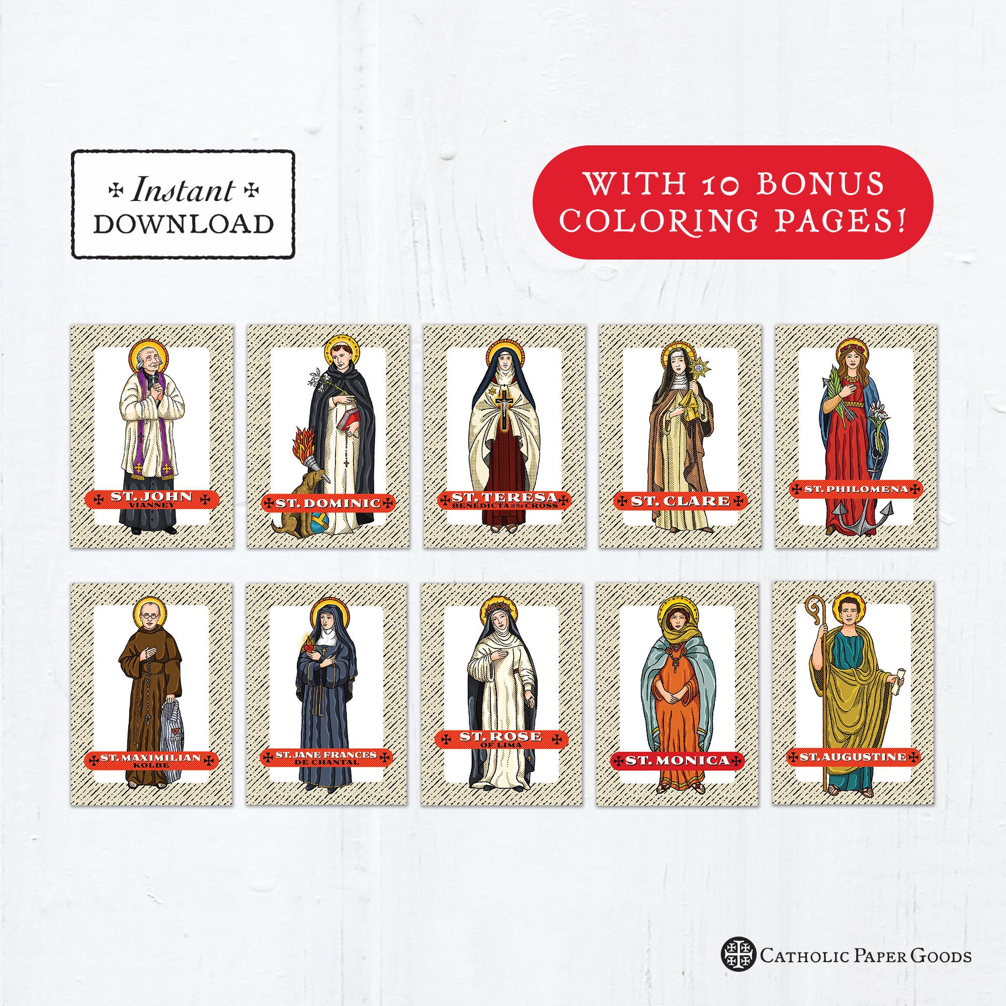 catholic-saint-trading-cards-august-set-1-printable-plus-bonus