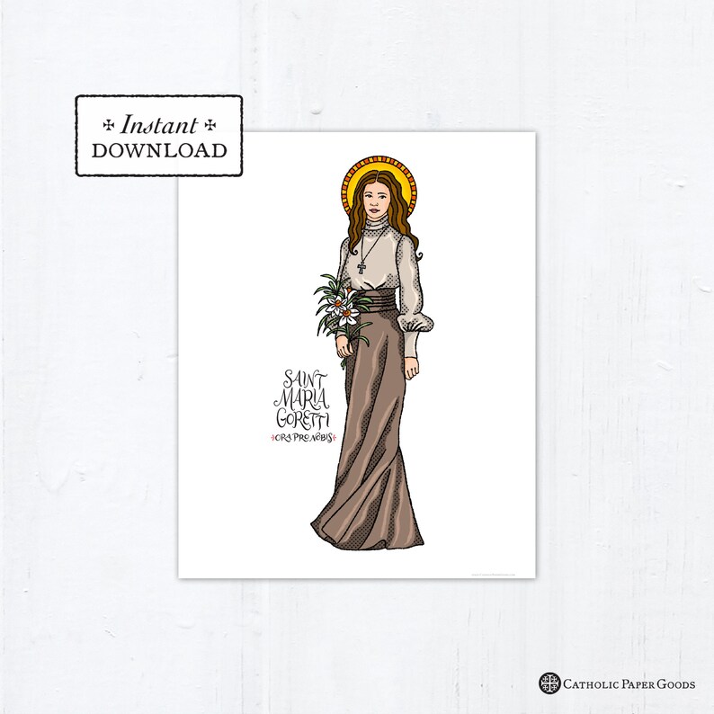 Saint Maria Goretti Frameable Art Print - Instant Download - DIY ...