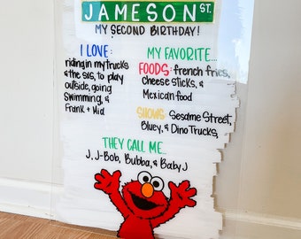 Milestone Birthday Sign | First Birthday Milestone Board | Hand Painted Acrylic Birthday Sign | Custom 1st Birthday Sign | First Birthday