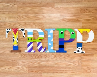 Custom Painted Wooden Letters | Nursery Letters | Kid Room Name Decor | Wooden Letters | Kids Letters | Letter Party Decor | Themed Letters