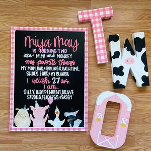 First Birthday Board, Milestone Board, Custom Chalkboard, Baby&#39;s First Birthday Sign