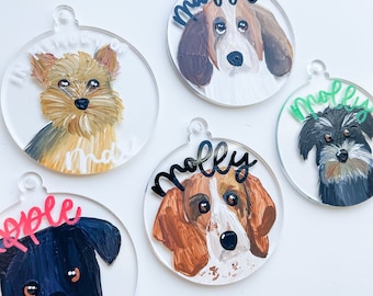 Pet Portrait Ornament | Pet Ornament | Ornament 2022 | Pet Ornament 2022 | Secret Santa Gift