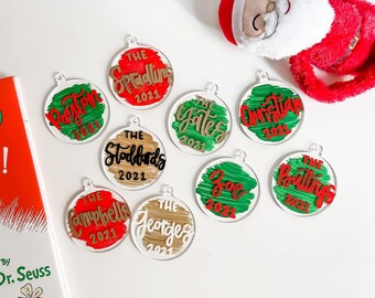 Personalized Acrylic Ornaments | Christmas Ornaments | Christmas 2022 | Personalized Christmas Ornaments | Babies First Christmas