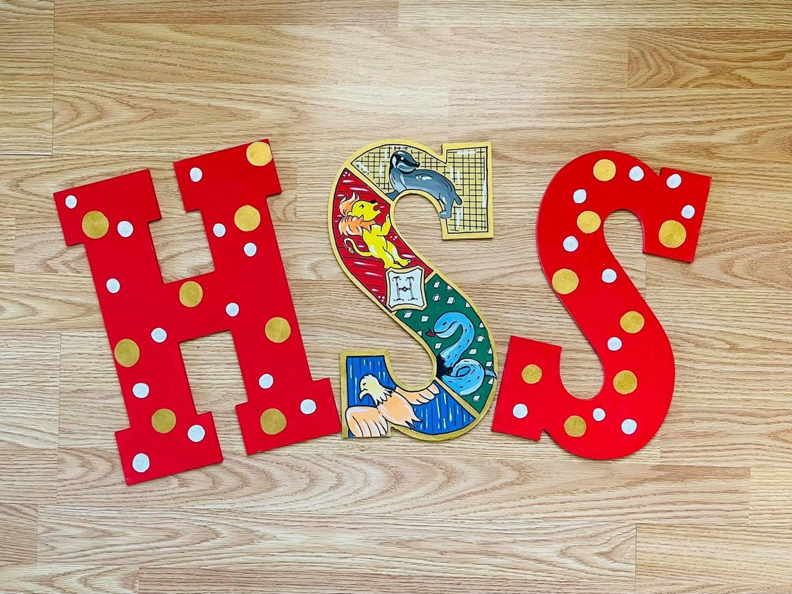 Custom Painted Wooden Letters Nursery Letters Kid Room Etsy