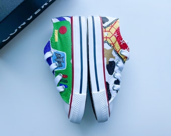 Hand Painted Toy Story Converse | Toy Story Kids Converse | Custom Kid Shoes | Custom Kid Converse