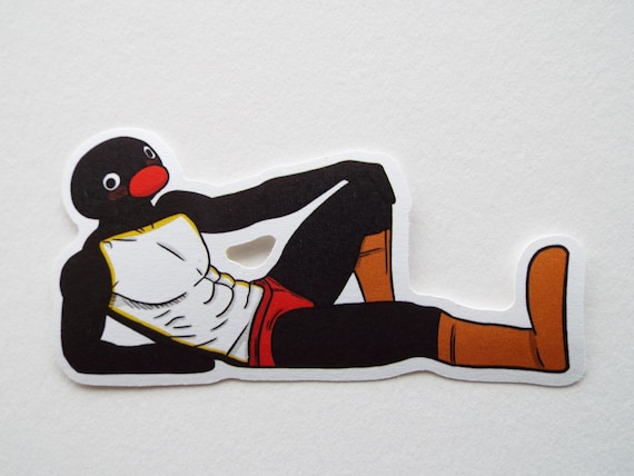voor De daadwerkelijke Poging Pingu buff Sticker Pingu - Etsy