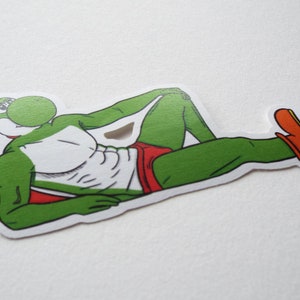 Yoshi Buff Sticker Super Mario image 2