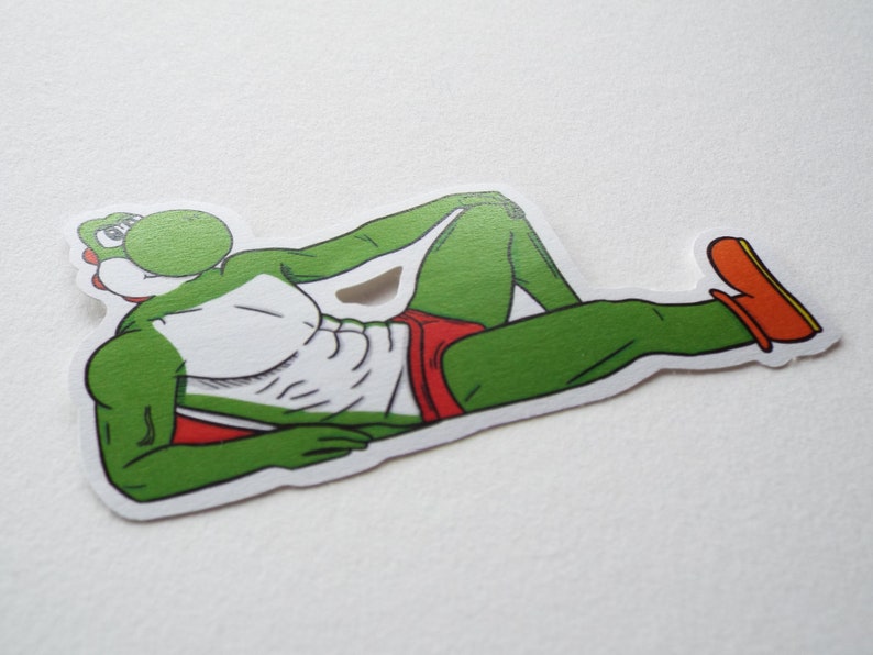 Yoshi Buff Sticker Super Mario image 2