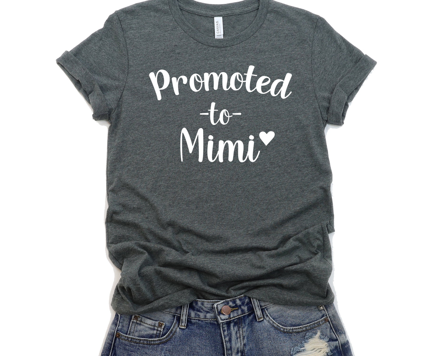Promoted to Mimi Pregnancy Announcement Custom Women's | Etsy