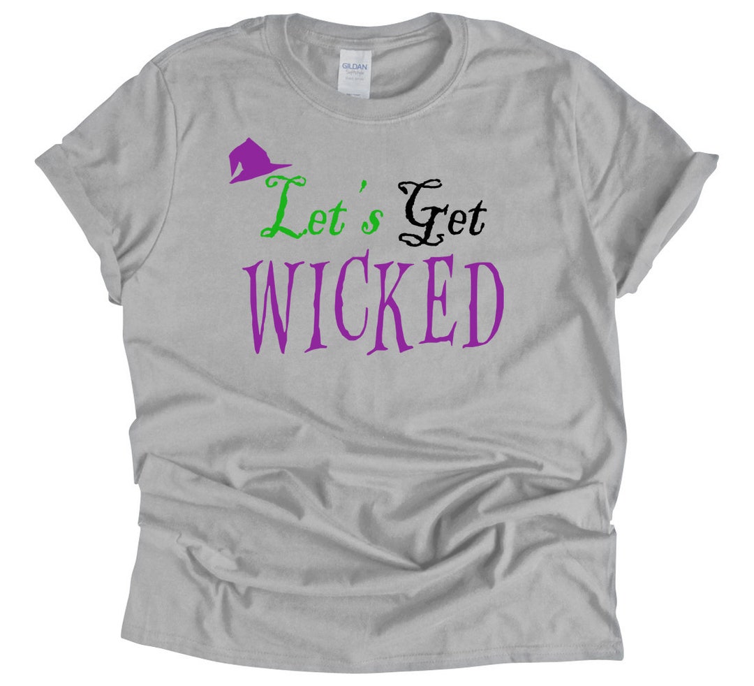 Funny Halloween Let's Get Wicked T Shirt Costume Trick or - Etsy