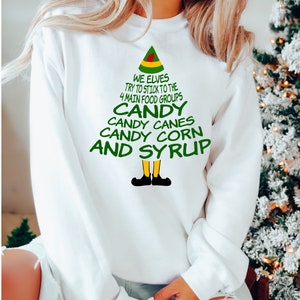Christmas Elf Sweatshirt You Don t Smell Like Santa Elf Christmas Movie Quote Funny Christmas Sweatshirts Funny Elf Sweatshirts Etsy