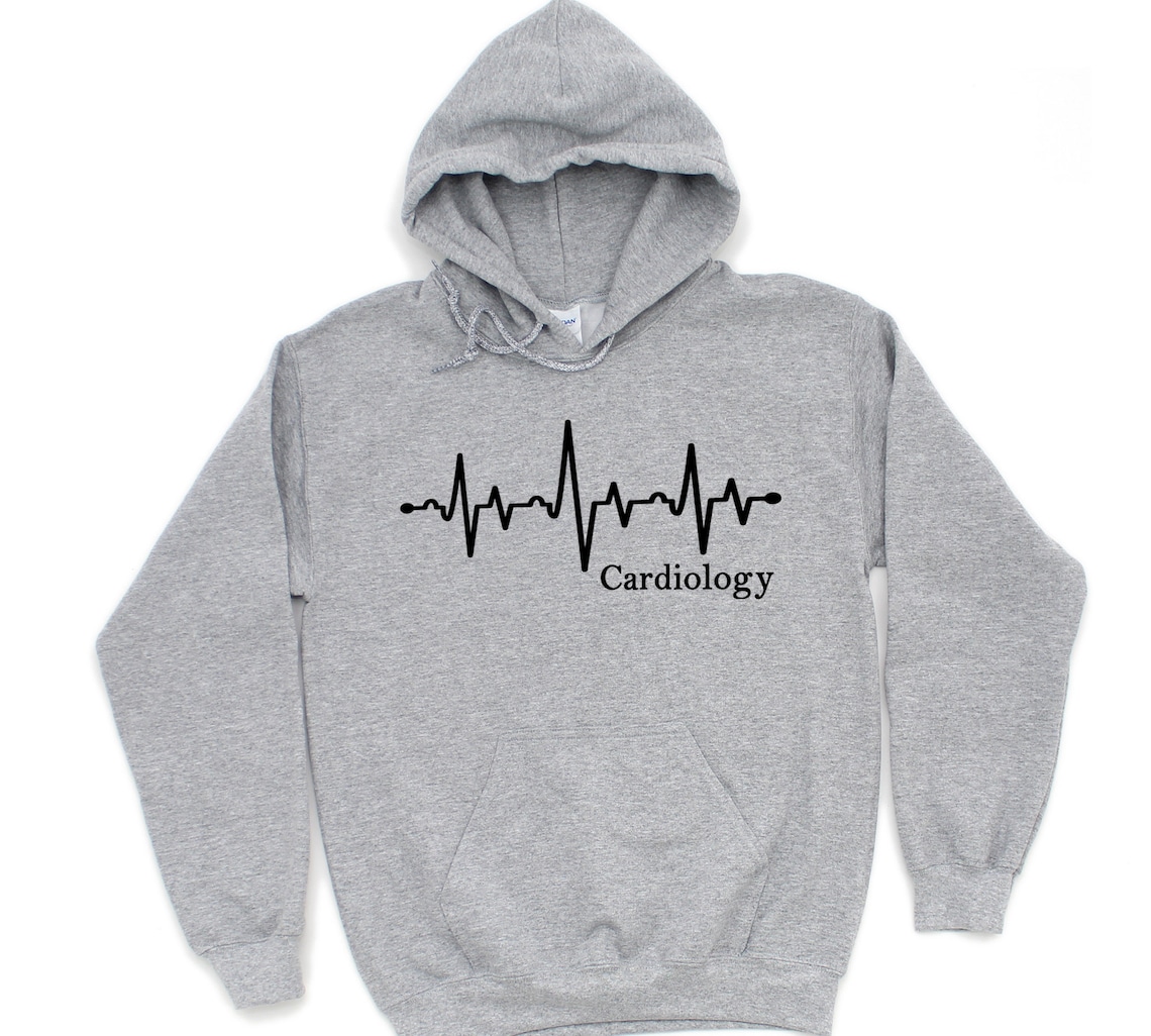 Healthcare Cardiology Hoodie Sweatshirt EKG Heartbeat Design Etsy Italia