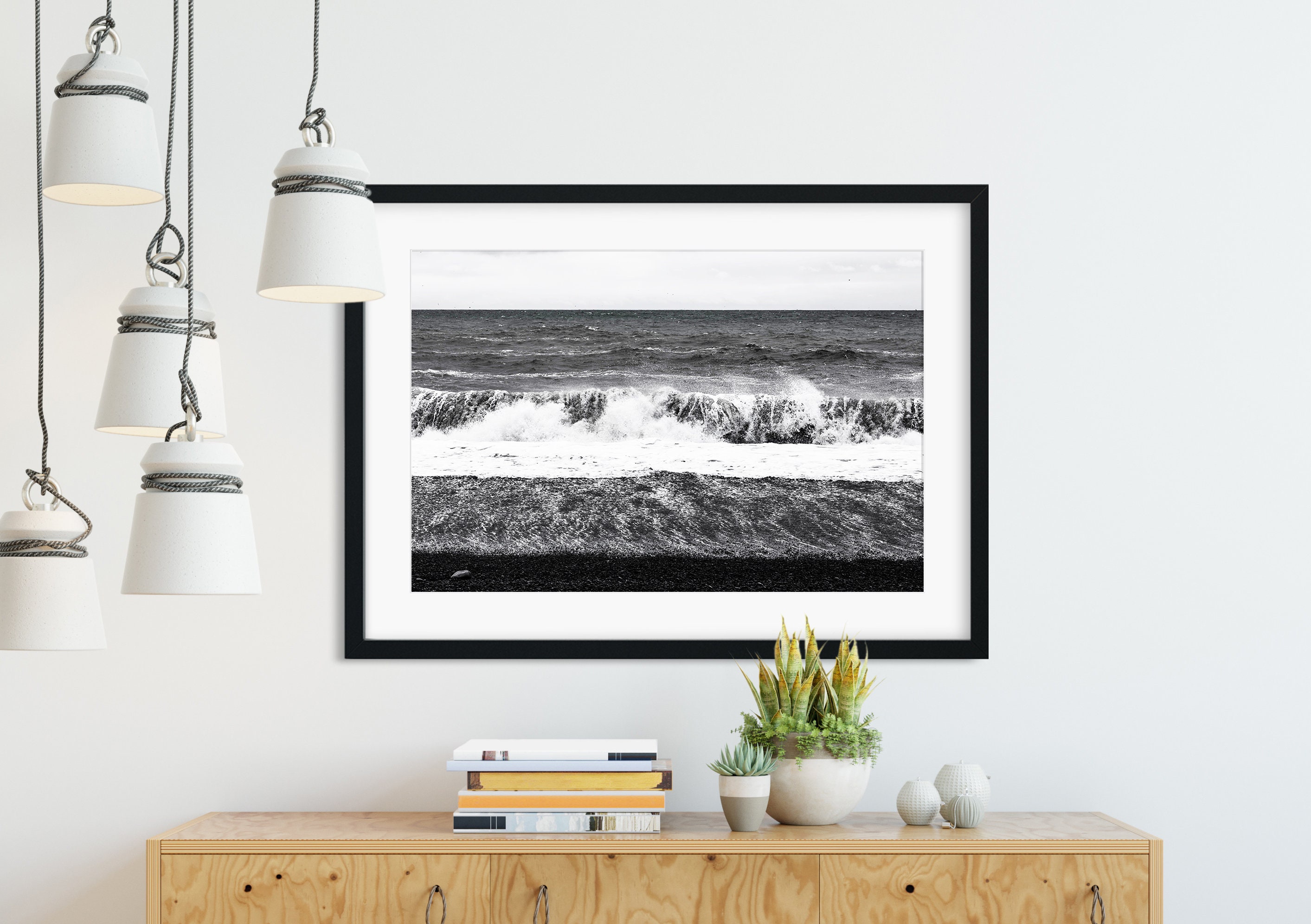 Black and White Beach Prints Black and White Beach | Etsy