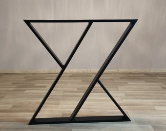 LOUXOR -(71cm) Pied de table haute design SABLIER ORIGINAL en métal fabrication française (vendu à l'unité) Nouveauté