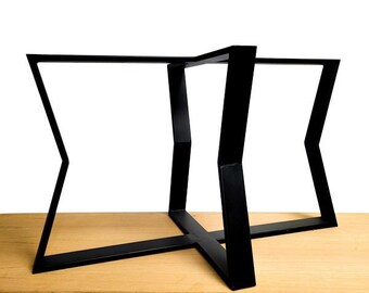 BILBAO Sur Mesure -70cm de largeur – PIED  de table design "double sablier" pied central X design en métal (71CM) fabrication française