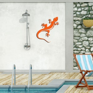 Metal wall decoration Gecko Salamander design and trendy screws provided image 4