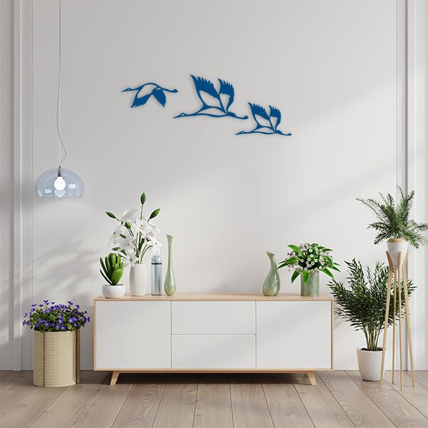Décoration Murale en Métal Migration Oiseaux Design et Tendance | Vis Fournies