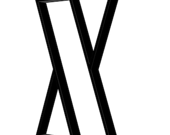 LOUXOR -(90cm) Pied de table haute design SABLIER ORIGINAL en métal fabrication française (vendu à l'unité) Nouveauté