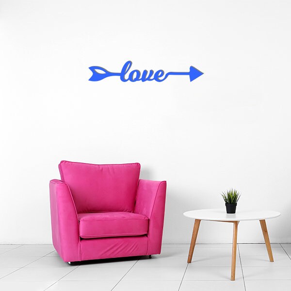 Décoration Murale en Métal Flèche Love Design et Tendance | Vis Fournies