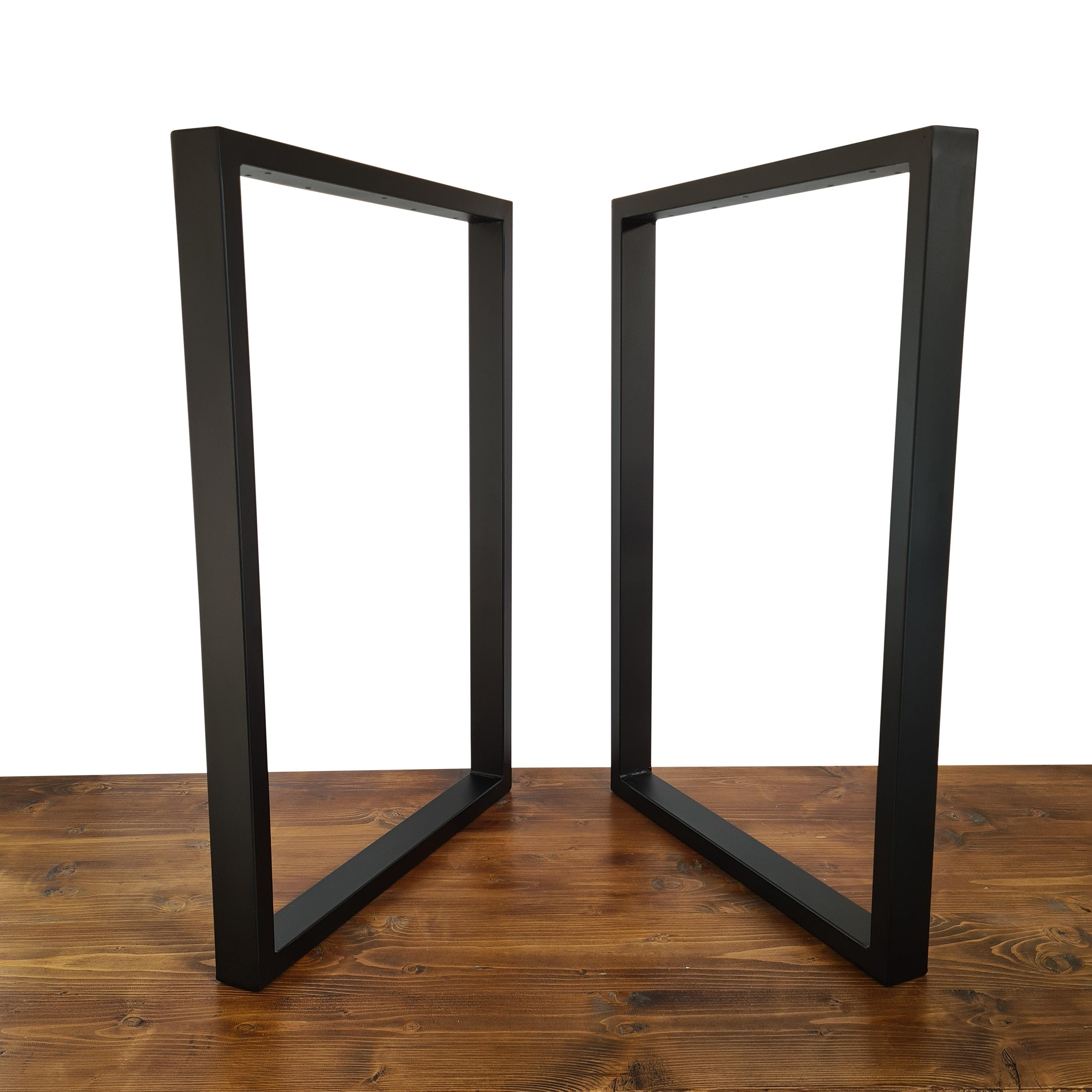 1 Pied de Table Haute | 90cm Rectangle en Métal Fabrication Française | Vendu à L'unité