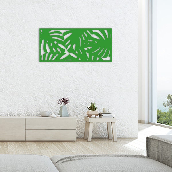 Décoration Murale en Métal Feuilles Tropicales Design et Tendance | Vis Fournies