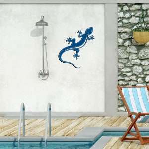 Décoration murale en métal Gecko Salamandre design et tendance vis fournies image 2