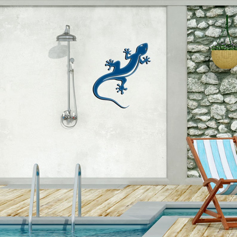 Décoration murale en métal Gecko Salamandre design et tendance vis fournies image 2