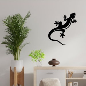 Metal wall decoration Gecko Salamander design and trendy screws provided image 1