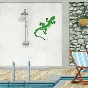 Metal wall decoration Gecko Salamander design and trendy screws provided image 6
