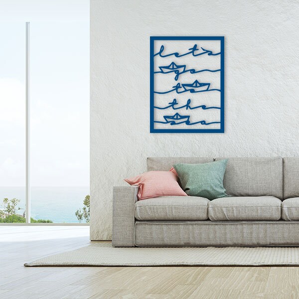 Déco Murale Métal Texte et Bateaux en Design Tendance | Vis Fournies