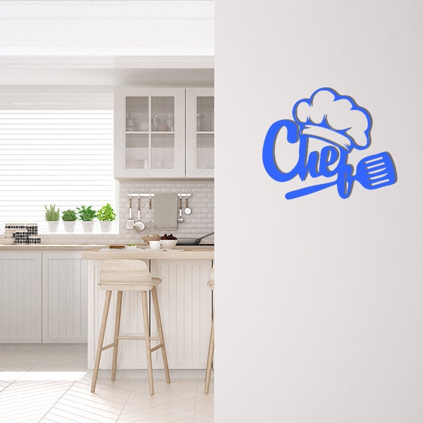 Décoration Murale en Métal Chef Design et Tendance | Vis Fournies