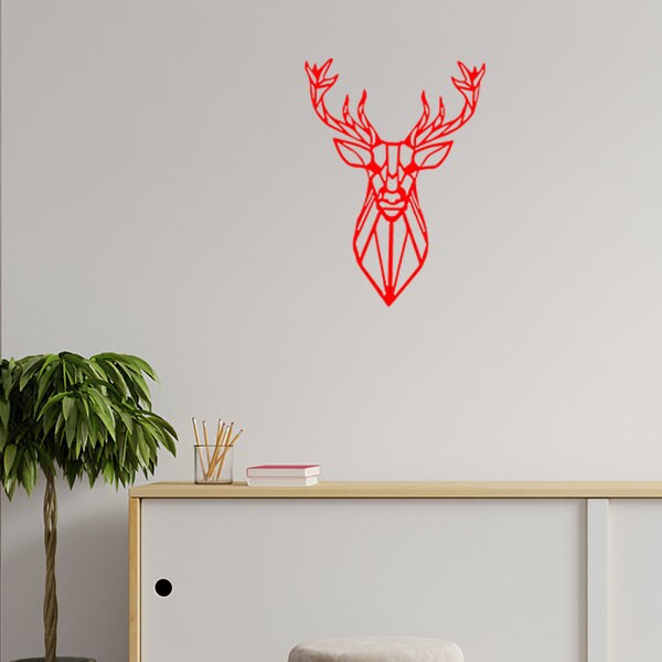 Décoration Murale en Métal Cerf Design et Tendance | Vis Fournies