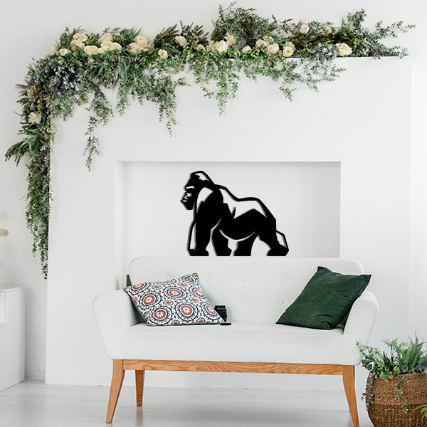 Décoration Murale en Métal Gorille Singe King Kong Design et Tendance | Vis Fournies
