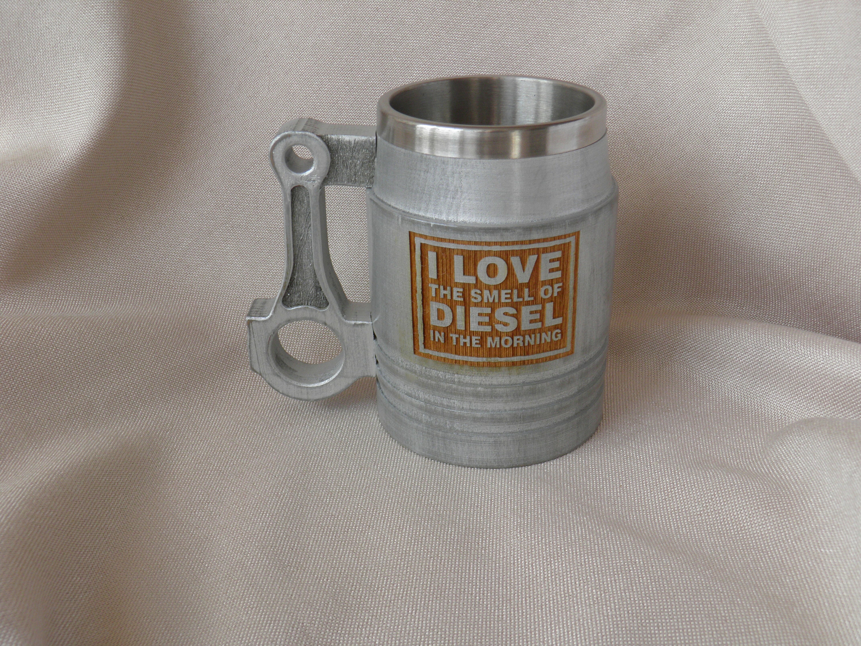 Personalized Wooden Coffee Mug Piston gift for him I love Etsy