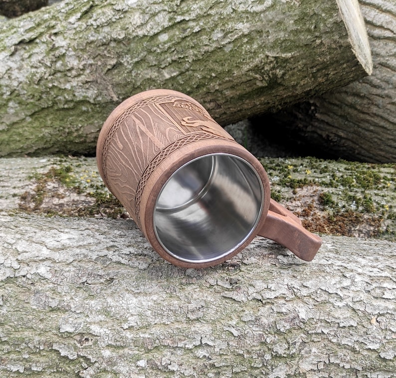 Boccale di birra in legno personalizzato, Prancin Pony, regalo per lo sposo, boccale di birra personalizzato, 22 once, regalo personalizzato, boccale con incisione personalizzata immagine 5