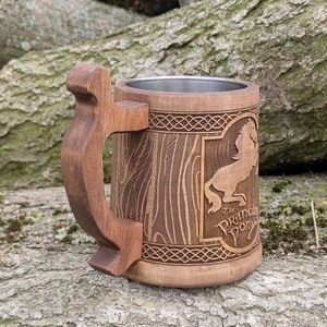 Boccale di birra in legno personalizzato, Prancin Pony, regalo per lo sposo, boccale di birra personalizzato, 22 once, regalo personalizzato, boccale con incisione personalizzata immagine 8