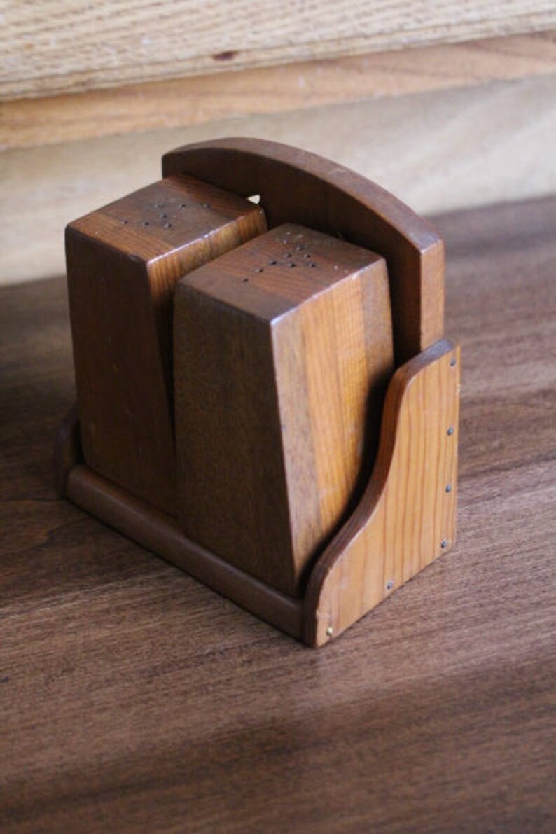 Vintage Wooden Salt And Pepper Shakers Shaker Image 0